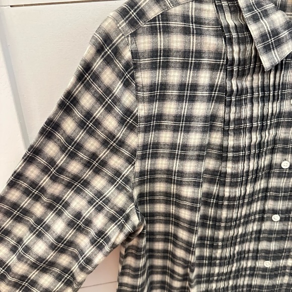 J CREW Flannel Woman long sleeve outdoor casual activewear stylish fleece M - Picture 5 of 13